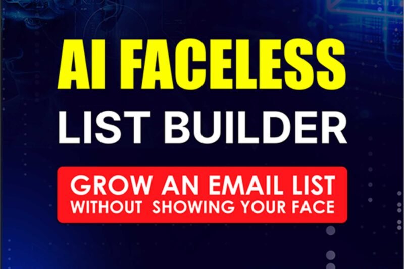 AI Faceless List Builder digital product helping users grow an email list without showing their face.